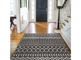 Crystal Dark Gray/Cream Modern Boho Indoor Non Slip Area Rugs - Ornate Home