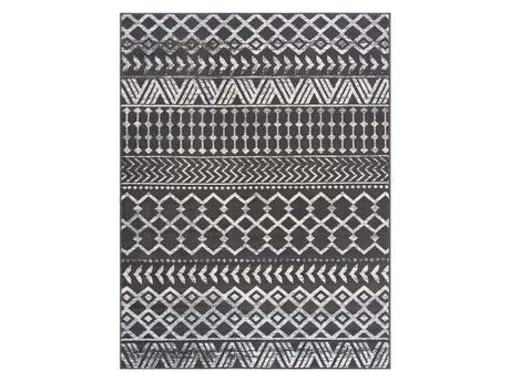 Crystal Dark Gray/Cream Modern Boho Indoor Non Slip Area Rugs - Ornate Home