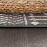 Crystal Dark Gray/Cream Modern Boho Indoor Non Slip Area Rugs - Ornate Home