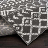 Crystal Dark Gray/Cream Modern Boho Indoor Non Slip Area Rugs - Ornate Home