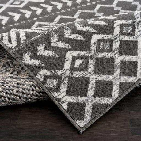 Crystal Dark Gray/Cream Modern Boho Indoor Non Slip Area Rugs - Ornate Home