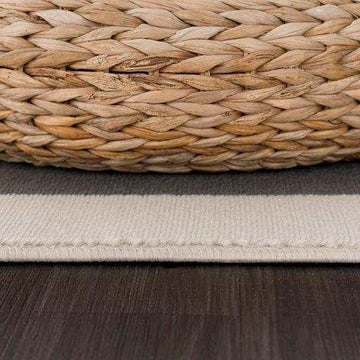 Crystal Dark Gray/Cream Modern Bordered Indoor Non Slip Area Rugs - Ornate Home