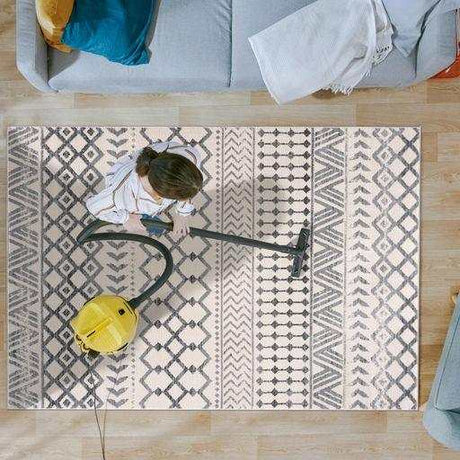 Crystal Gray/Cream Modern Boho Indoor Non Slip Area Rugs - Ornate Home