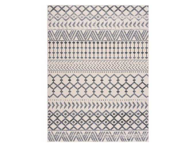 Crystal Gray/Cream Modern Boho Indoor Non Slip Area Rugs - Ornate Home