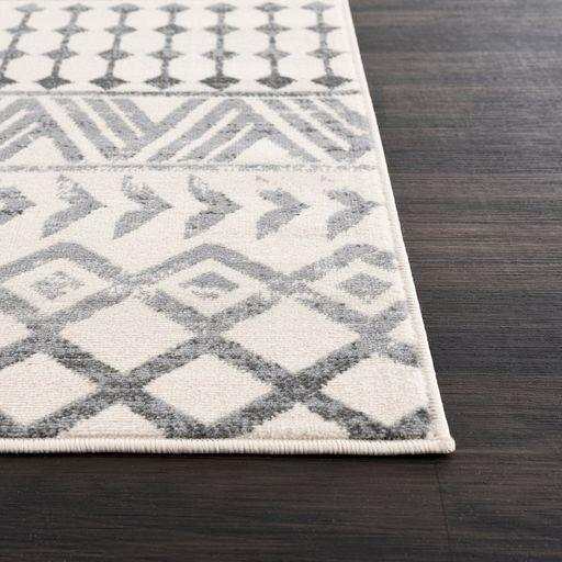 Crystal Gray/Cream Modern Boho Indoor Non Slip Area Rugs - Ornate Home