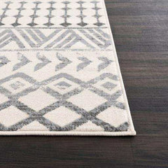 Crystal Gray/Cream Modern Boho Indoor Non Slip Area Rugs - Ornate Home