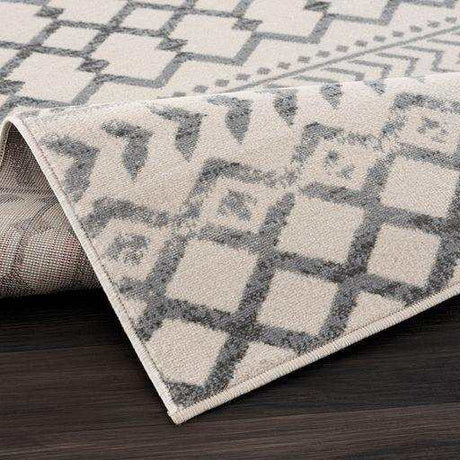 Crystal Gray/Cream Modern Boho Indoor Non Slip Area Rugs - Ornate Home