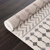 Crystal Gray/Cream Modern Boho Indoor Non Slip Area Rugs - Ornate Home