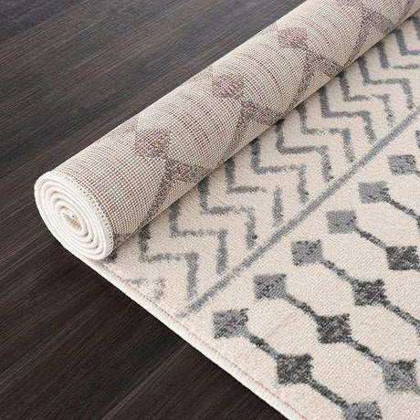 Crystal Gray/Cream Modern Boho Indoor Non Slip Area Rugs - Ornate Home
