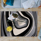 Crystal Gray/Cream Modern Geometric Indoor Non Slip Area Rugs - Ornate Home
