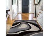 Crystal Gray/Cream Modern Geometric Indoor Non Slip Area Rugs - Ornate Home
