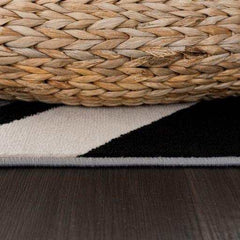 Crystal Gray/Cream Modern Geometric Indoor Non Slip Area Rugs - Ornate Home