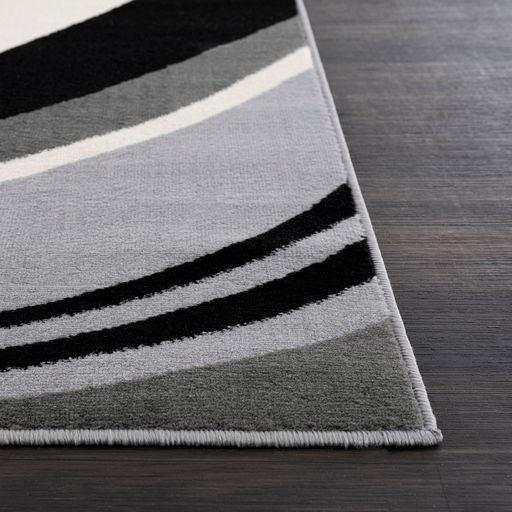 Crystal Gray/Cream Modern Geometric Indoor Non Slip Area Rugs - Ornate Home