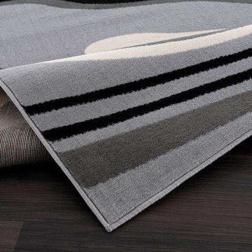 Crystal Gray/Cream Modern Geometric Indoor Non Slip Area Rugs - Ornate Home