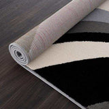 Crystal Gray/Cream Modern Geometric Indoor Non Slip Area Rugs - Ornate Home