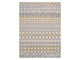 Crystal Yellow/Cream Modern Boho Indoor Non Slip Area Rugs - Ornate Home
