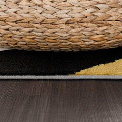 Crystal Yellow/Cream Modern Geometric Indoor Non Slip Area Rugs - Ornate Home