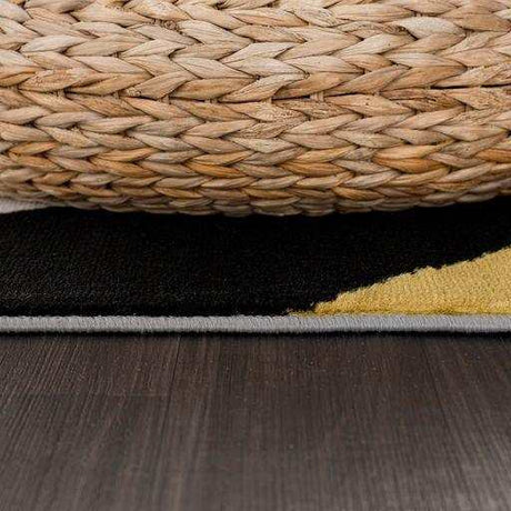 Crystal Yellow/Cream Modern Geometric Indoor Non Slip Area Rugs - Ornate Home