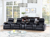Cyrus Black 5 Pc Theater Seating (4R) - Ornate Home