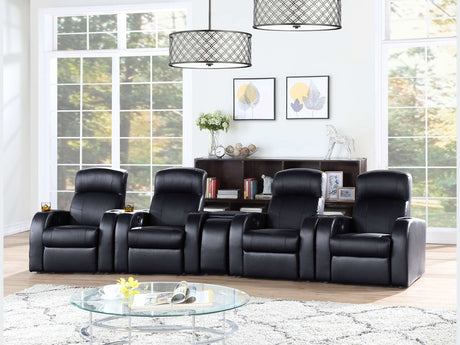 Cyrus Black 5 Pc Theater Seating (4R) - Ornate Home