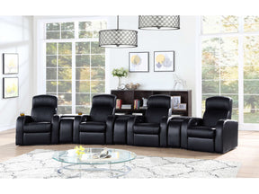 Cyrus Black 7 Pc Theater Seating (4R) - Ornate Home