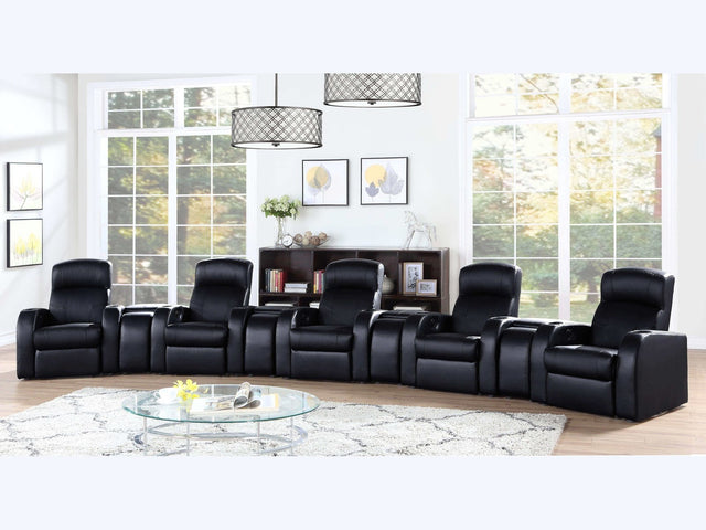 Cyrus Black 9 Pc Theater Seating (5R) - Ornate Home