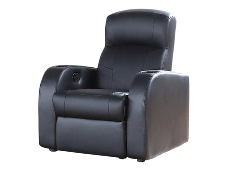 Cyrus Black Recliner - Ornate Home