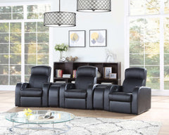 Cyrus Black Recliner - Ornate Home