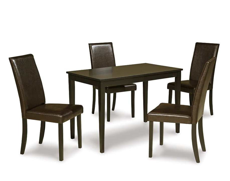 Kimonte Faux Leather Dining Room Set / 5pc - Ornate Home