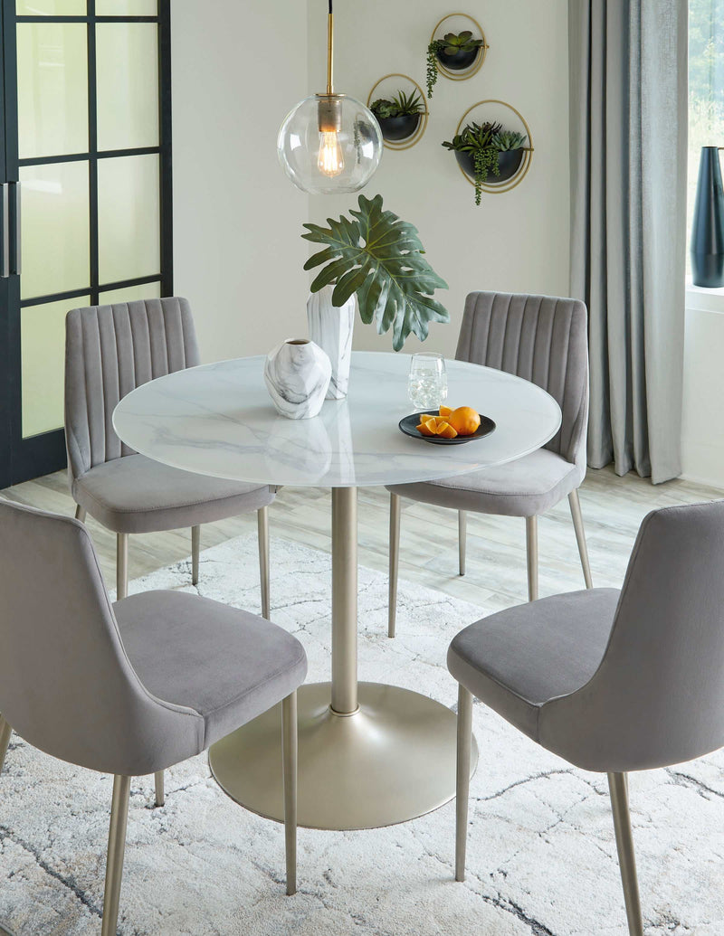 Barchoni Two-tone Round Dining Table - Ornate Home