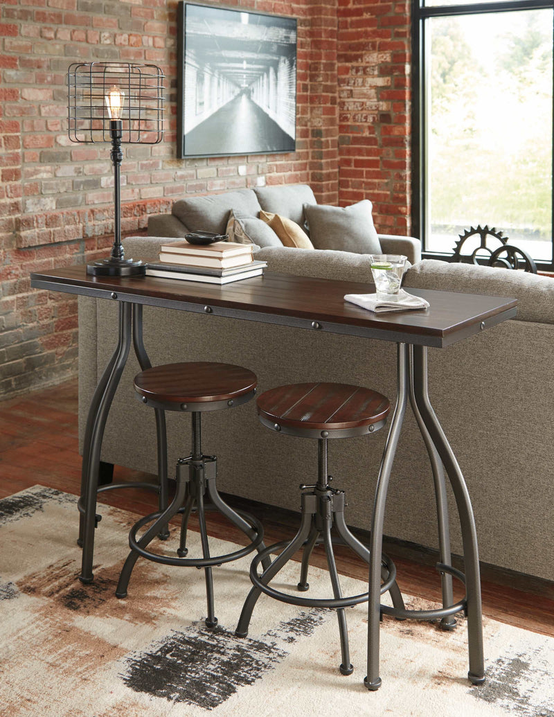 Odium Rustic Brown Counter Height Dining Room Set / 3pc