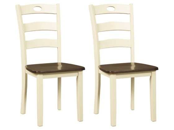 Woodanville Cream & Brown Dining Chair (Set of 2) - Ornate Home