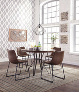 Centiar Two-tone Brown Round Dining Table - Ornate Home