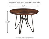 Centiar Two-tone Brown Round Dining Table - Ornate Home