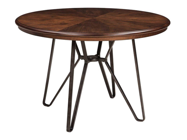 Centiar Two-tone Brown Round Dining Table - Ornate Home