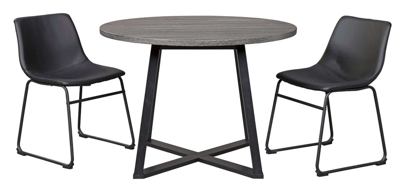 Centiar Gray Round Dining Table - Ornate Home