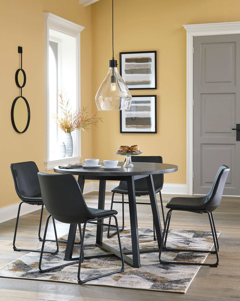 Centiar Gray Round Dining Table - Ornate Home