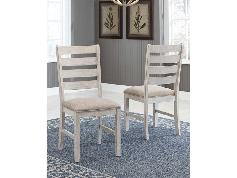 Skempton White/Light Brown Dining Chair (Set of 2) - Ornate Home