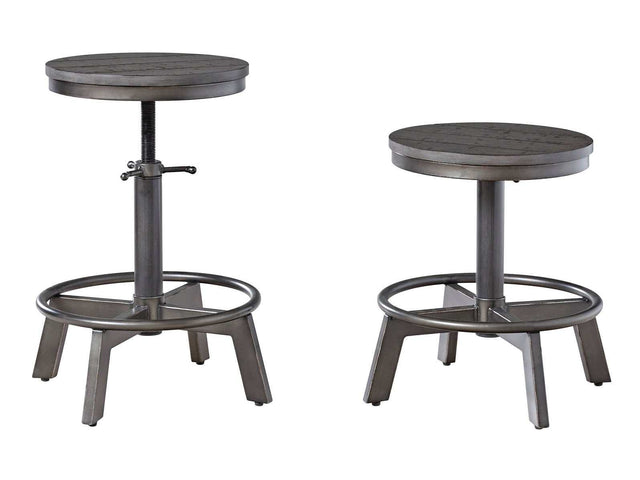 Torjin Gray Counter Height Bar Stool (Set of 2) - Ornate Home