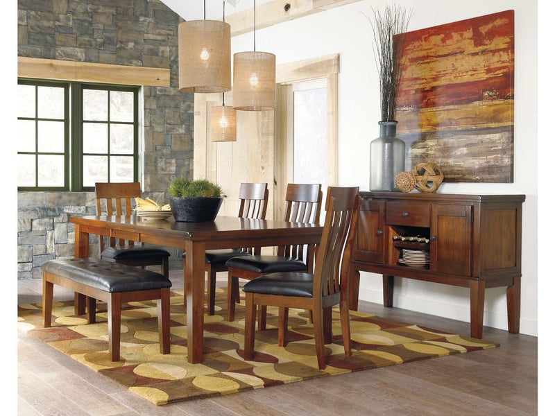Ralene Medium Brown Dining Room Set with Server / 7pc - Ornate Home