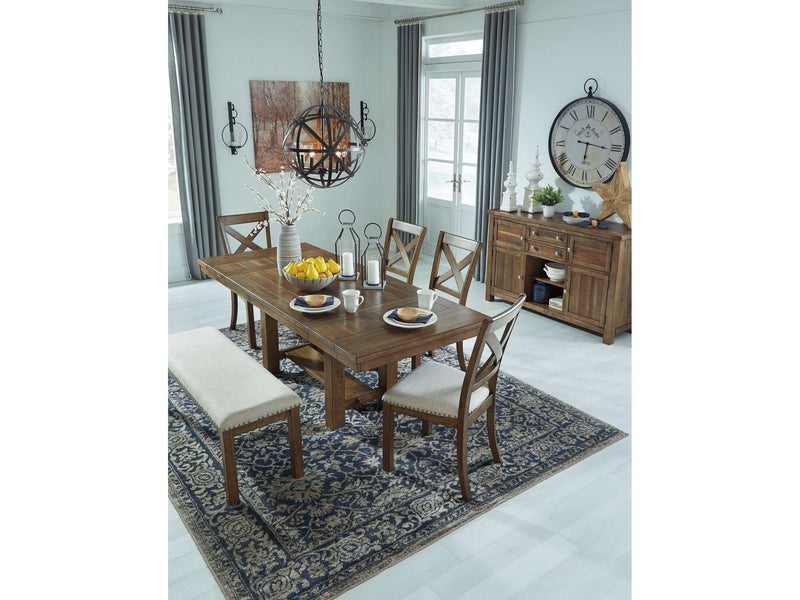 Moriville Grayish Brown Dining Room Set / 6pc - Ornate Home