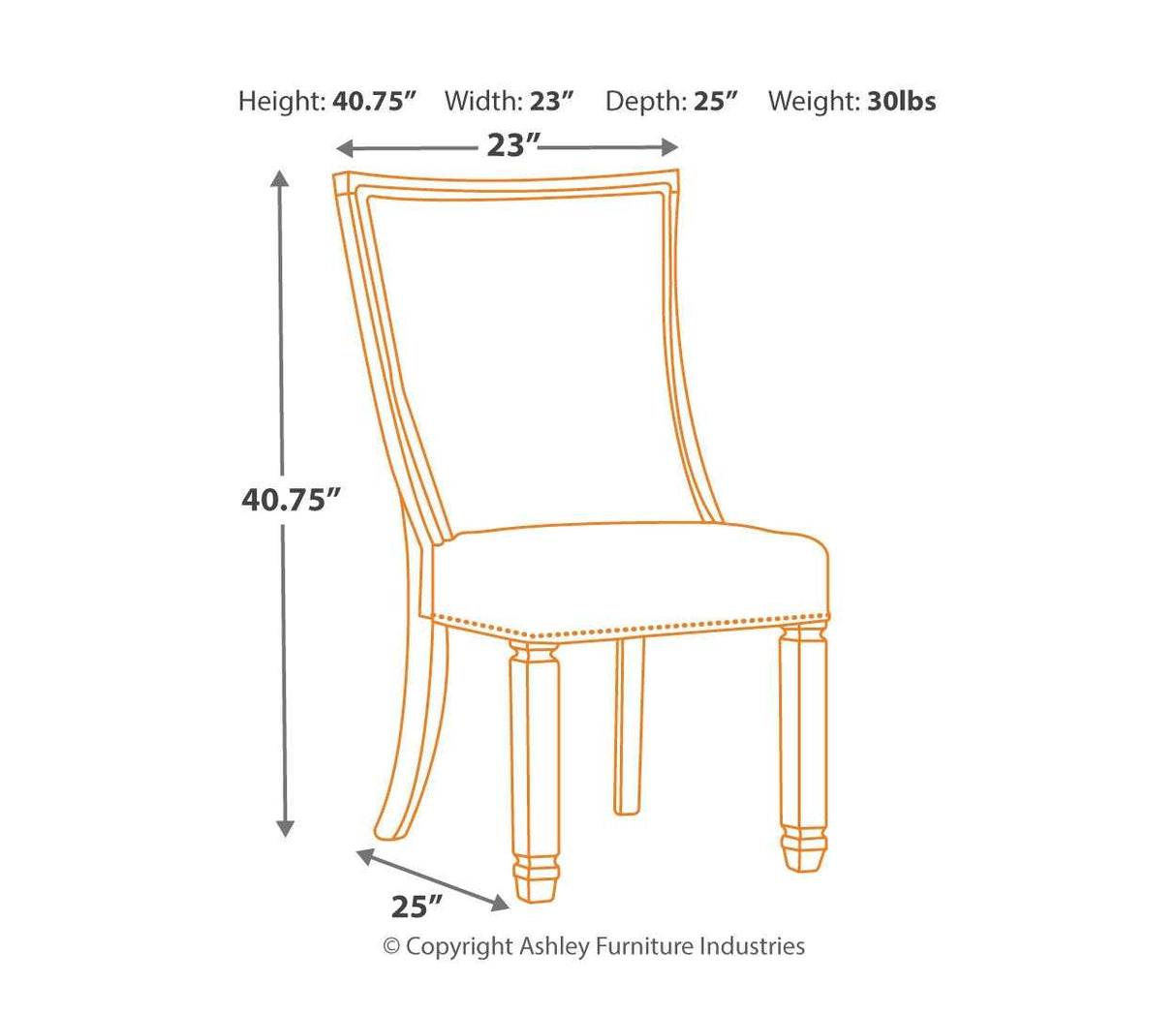 Bolanburg Antiqued White Dining Chair (Set of 2) - Ornate Home