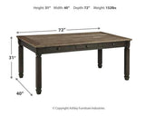 Tyler Creek Black/Gray Dining Table - Ornate Home