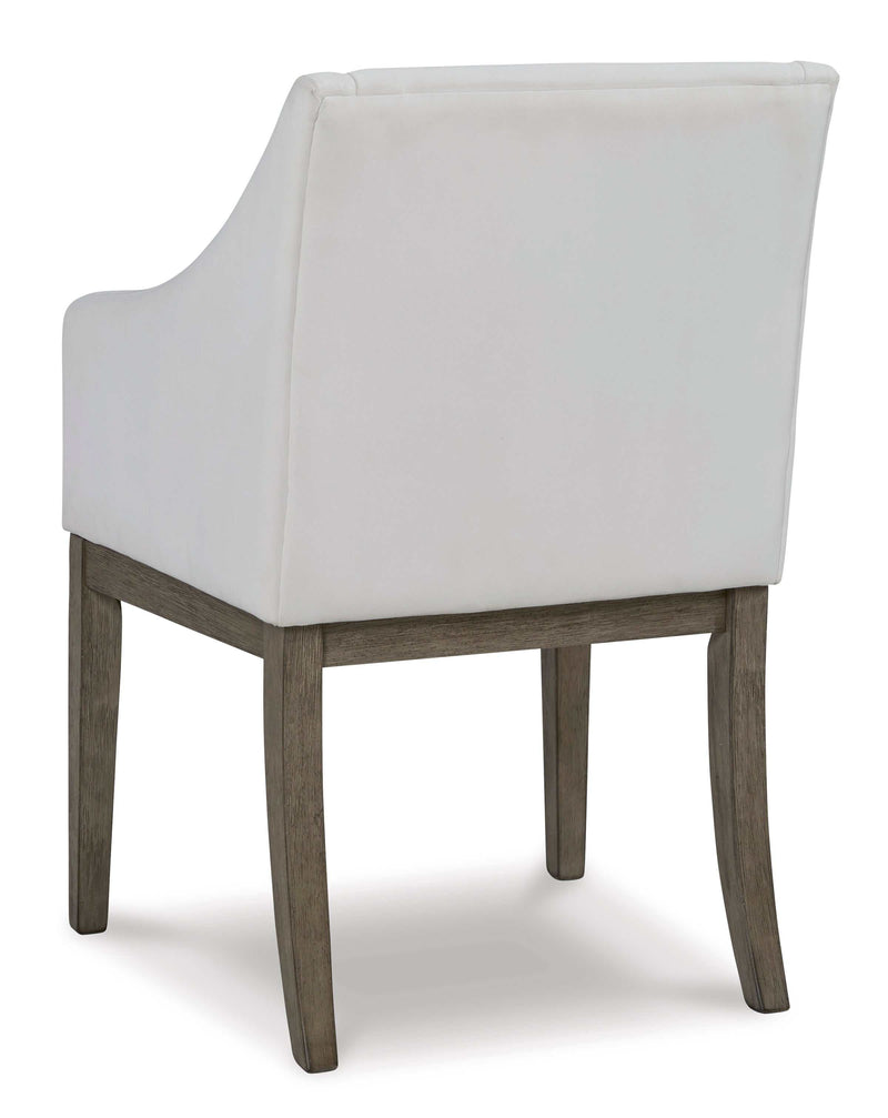 Anibecca Gray & Off White Dining Armchair (Set of 2) - Ornate Home