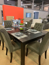 Sania III Black & Gray Dining Room Set / 7pc - Ornate Home