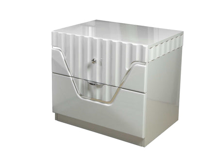 Da Vinci Gray Nightstand - Ornate Home