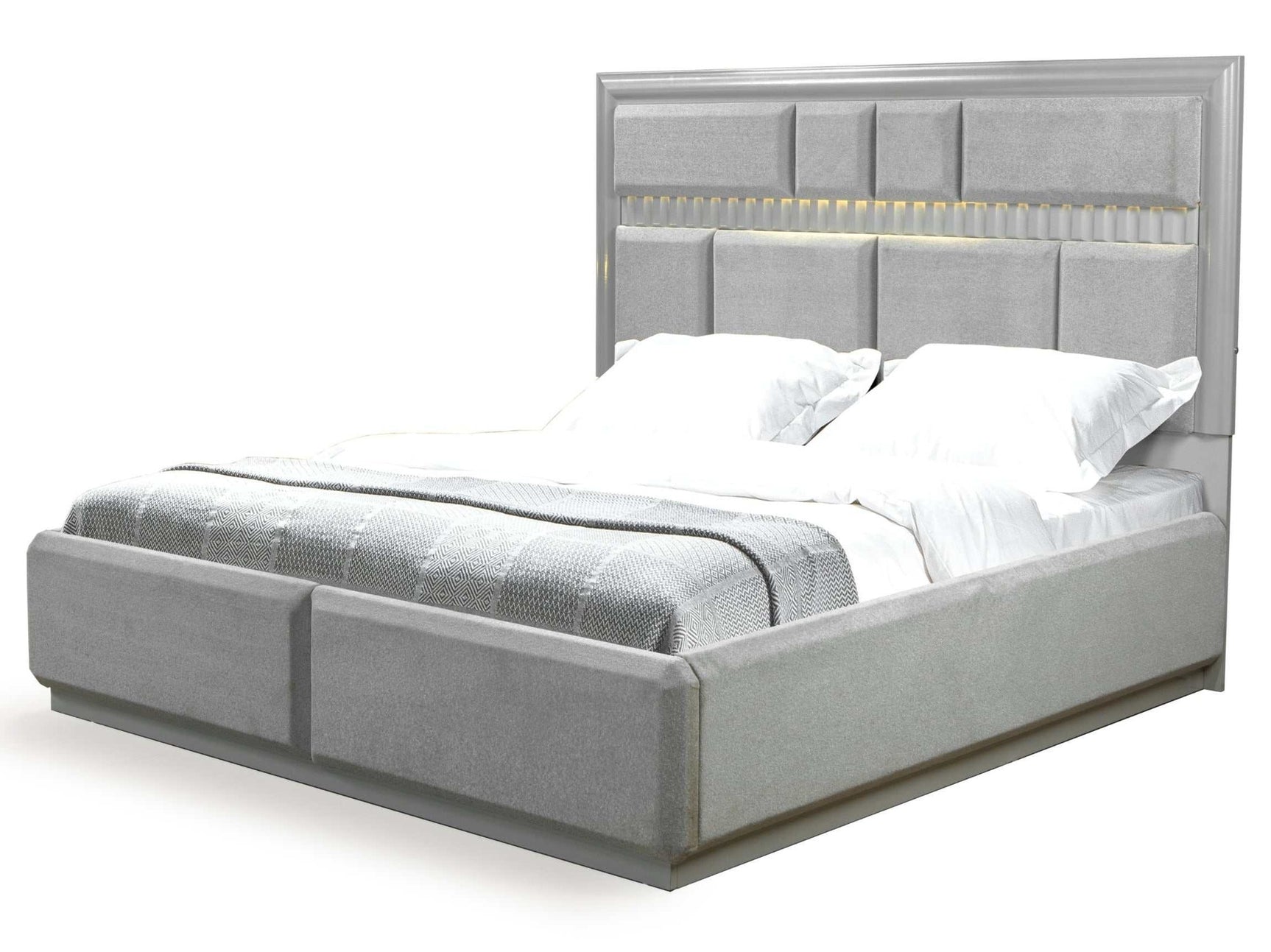 Da Vinci Gray Queen Bed - Ornate Home