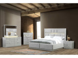 Da Vinci Gray Queen Bedroom Set / 4pc - Ornate Home