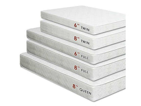 Daisy White 8" Bunkie Board Combo Queen Mattress - Ornate Home