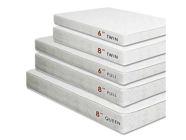 Daisy White 8" Bunkie Board Combo Twin Mattress - Ornate Home